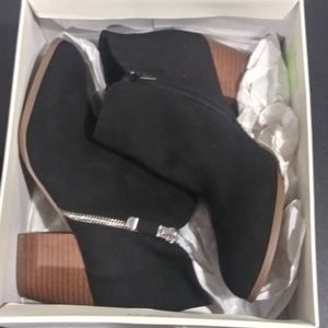 Style & Co black suede ankle boots